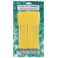 Стрелы для пистолетного арбалета Man Kung MK-PL-Y, пластик, 12 шт, жёлтый